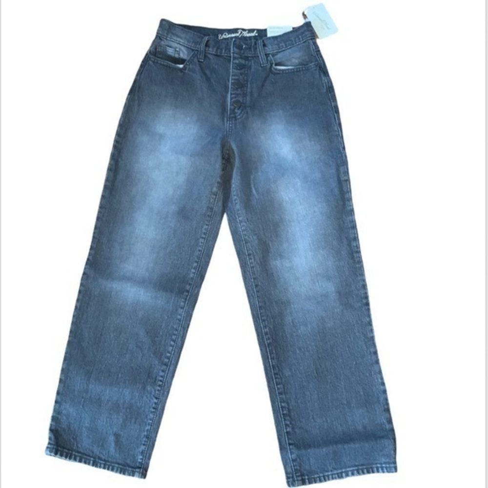 NWT Universal Thread Vintage Straight Leg Button Fly Jeans Gray Size 4